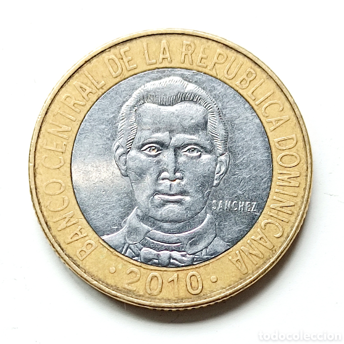 Monedas antiguas de Asia: Rep&uacute;blica Dominicana, 5 pesos de 2010