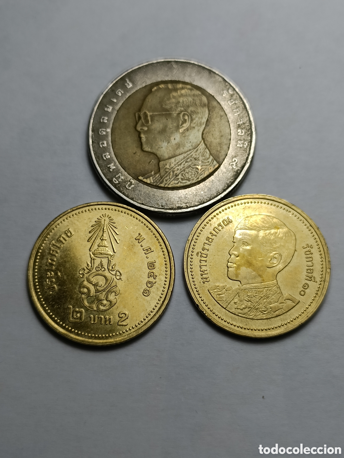 Monedas antiguas de Asia: 3 Monedas Tailandia - Foto 2