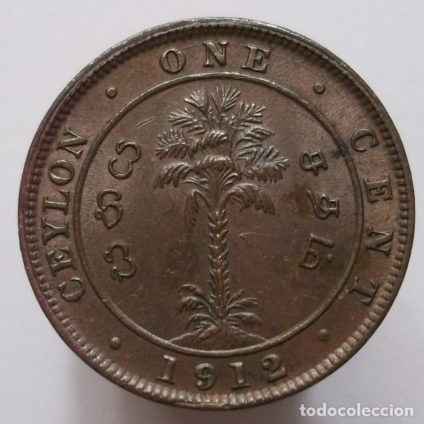 Monedas antiguas de Asia: 1 Cent 1912 (Ceil&aacute;n) - Foto 1