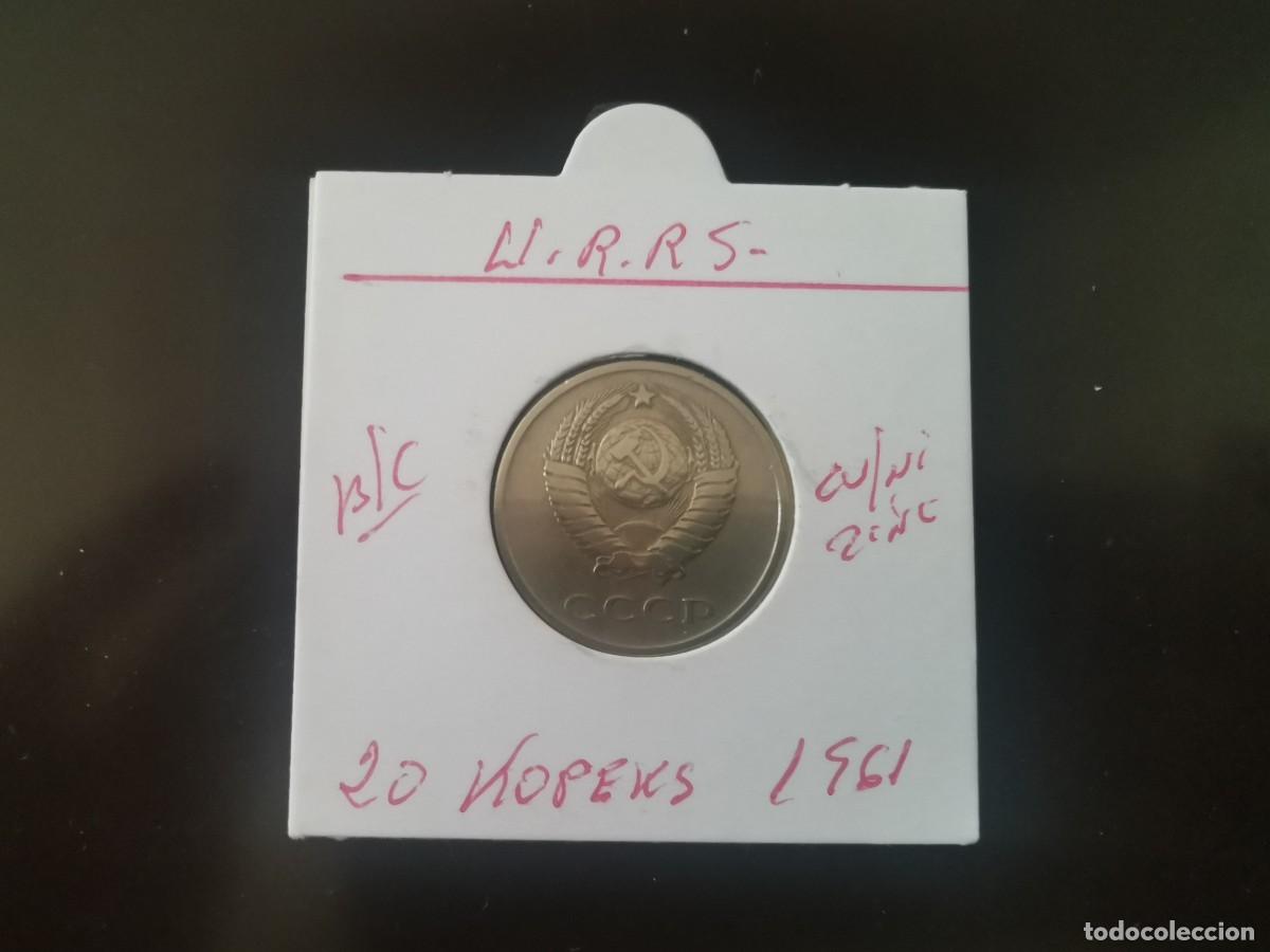 Moedas antigas da &Aacute;sia: URSS(RUSIA) 20 KOPEKS 1961 BC KM=132 (CUPRONIQUEL-ZINC)