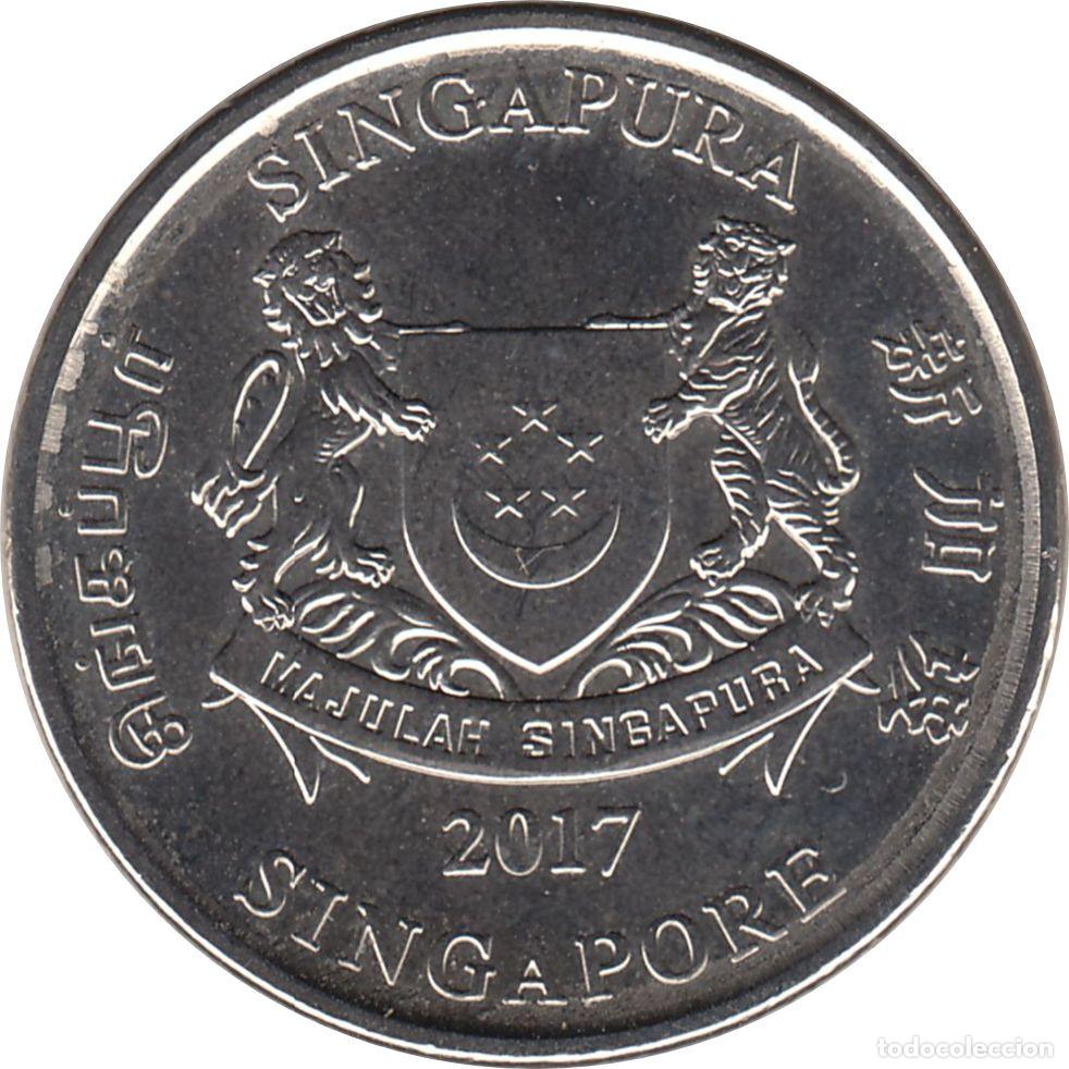 Monedas antiguas de Asia: SINGAPUR 20 Centavos 2017 KM#347 - Foto 2
