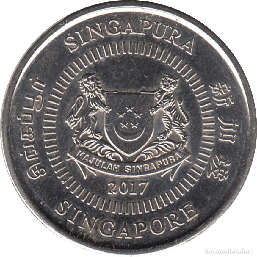 Monedas antiguas de Asia: SINGAPUR 10 Centavos 2017 KM#346 - Foto 1