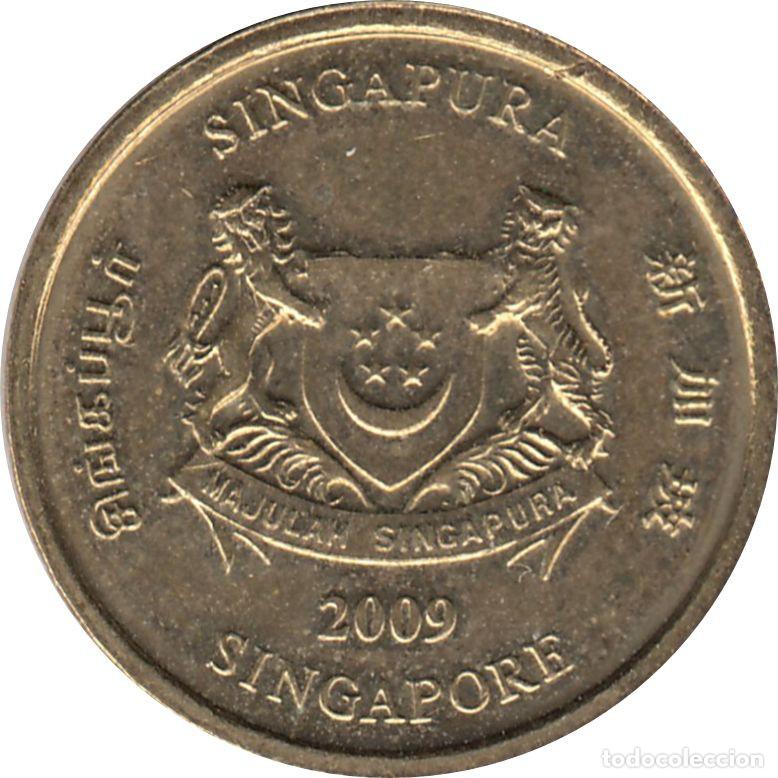 Monedas antiguas de Asia: SINGAPUR 5 Centavos 2009 KM#99 - Foto 2