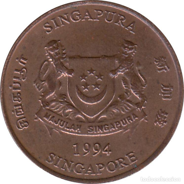 Monedas antiguas de Asia: SINGAPUR 1 Centavo 1994 KM#98 - Foto 2