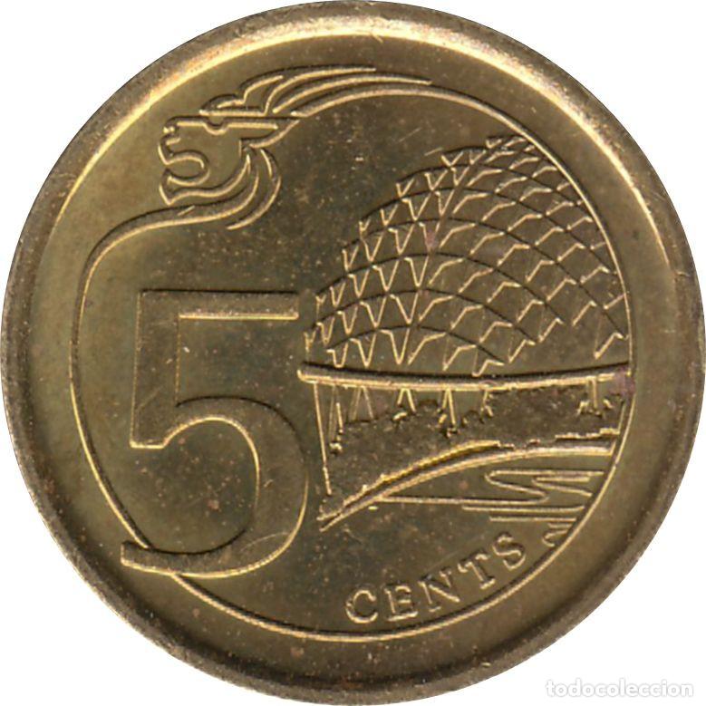 Monedas antiguas de Asia: SINGAPUR 5 Centavos 2014 KM#345 - Foto 1