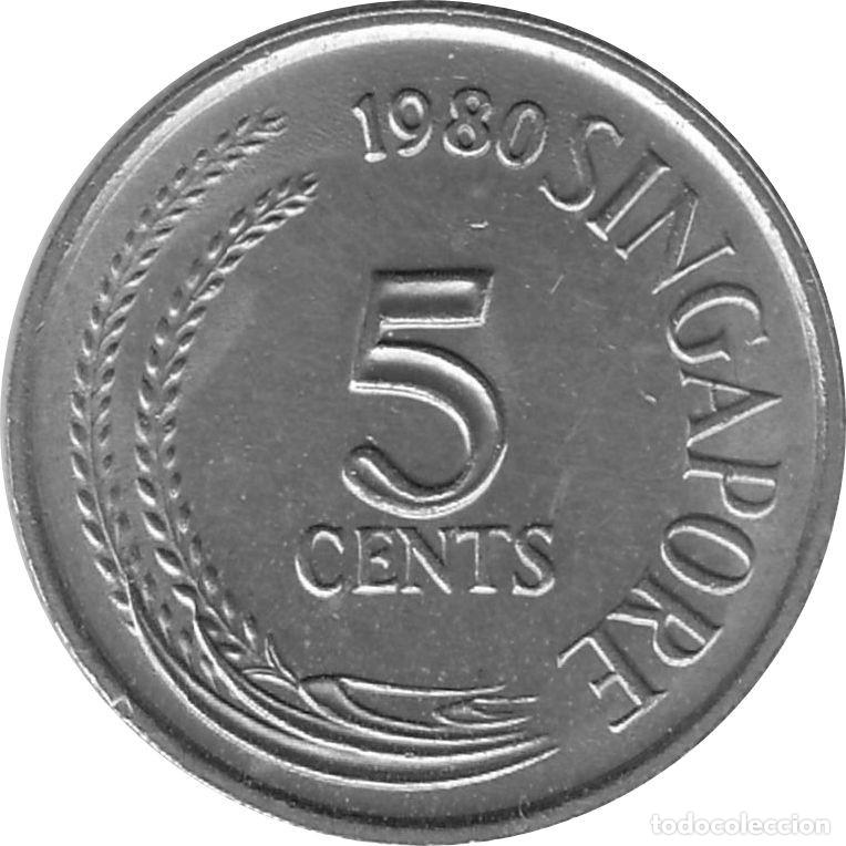 Monedas antiguas de Asia: SINGAPUR 5 Centavos 1980 KM#2 - Foto 1