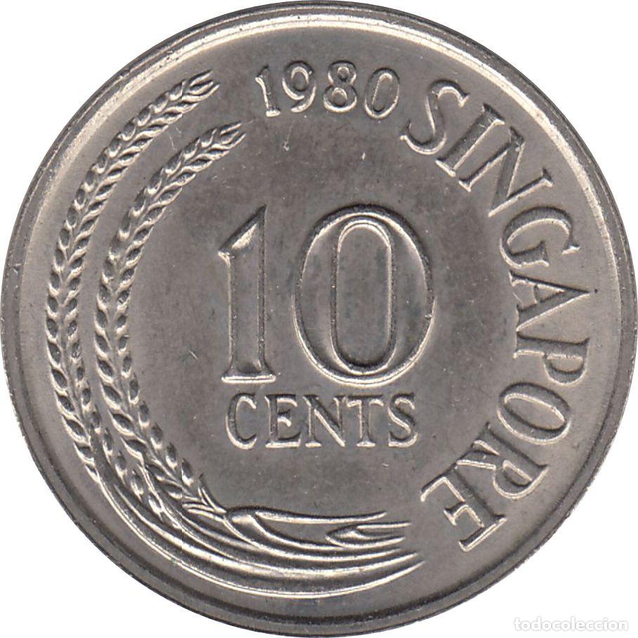 Monedas antiguas de Asia: SINGAPUR 10 Centavos 1980 KM#3 - Foto 1