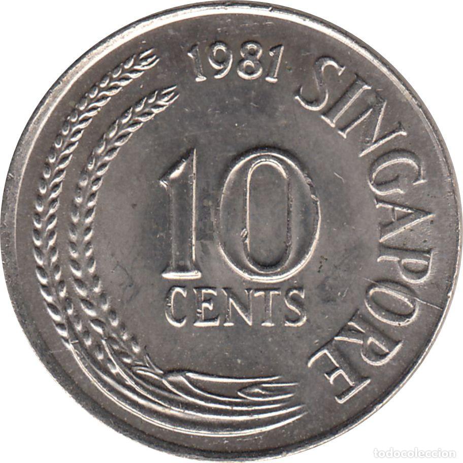 Monedas antiguas de Asia: SINGAPUR 10 Centavos 1981 KM#3 - Foto 1