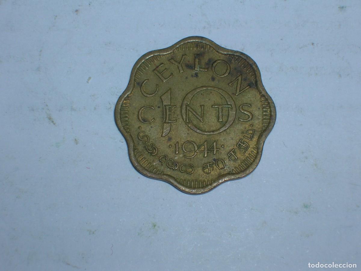 Monedas antiguas de Asia: CEILAN 10 centimos 1944 (14301) - Foto 2