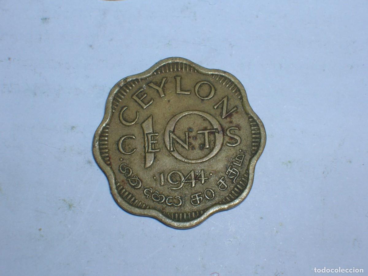 Monedas antiguas de Asia: CEILAN 10 centimos 1944 (14302) - Foto 2