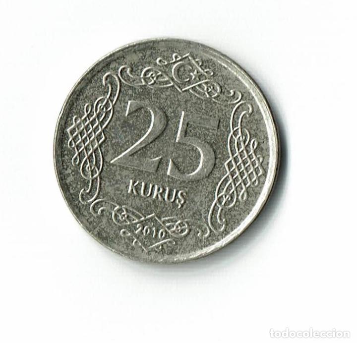 Monedas antiguas de Asia: TURQUIA 25 KURUS 2010 - Foto 1