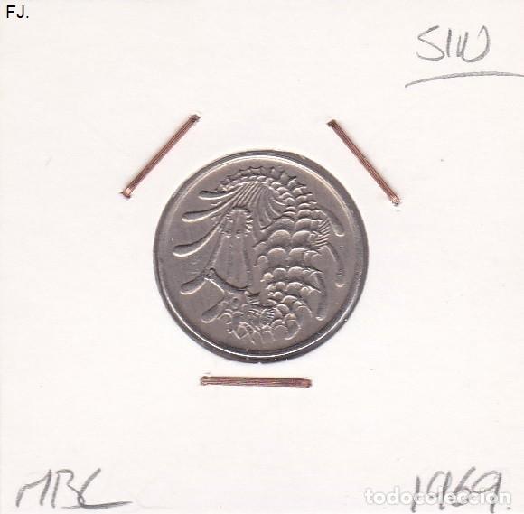 Monedas antiguas de Asia: Moneda 10 Centavos 1969 Singapur. Mbc. - Foto 1