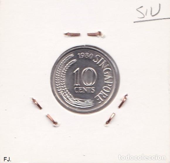 Monedas antiguas de Asia: Moneda 10 Centavos 1980 Singapur. Ebc. - Foto 2