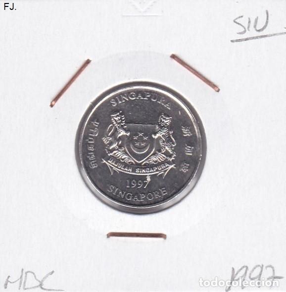 Monedas antiguas de Asia: Moneda 20 Centavos 1997 Singapur. Mbc. - Foto 1