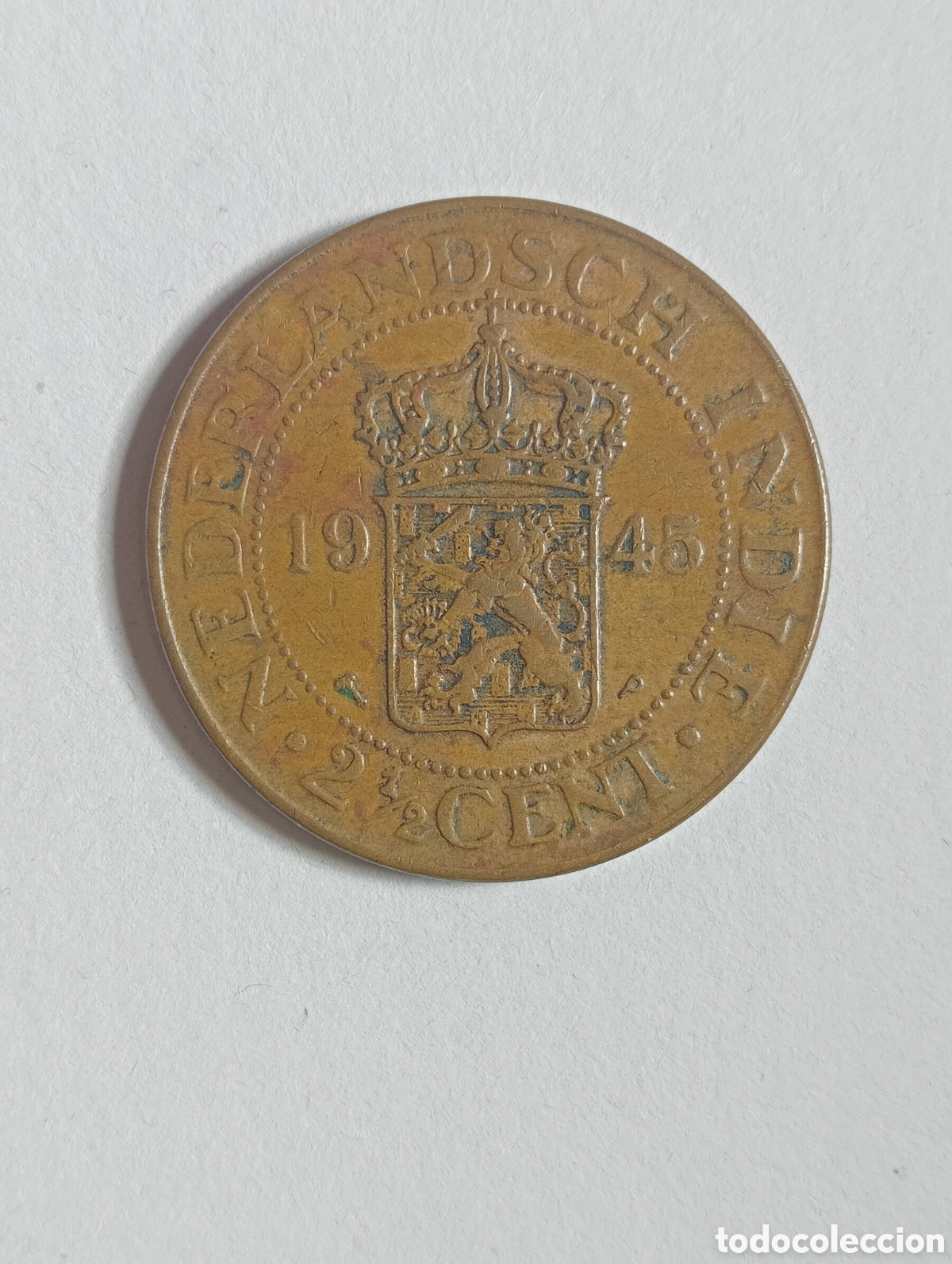 Monedas antiguas de Asia: INDONESIA 2 1/2 CENT 1945p - Foto 2