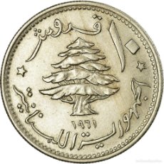 Monedas antiguas de Asia: [#677101] MONEDA, LÍBANO, 10 PIASTRES, 1961, MBC, COBRE - NÍQUEL, KM:24