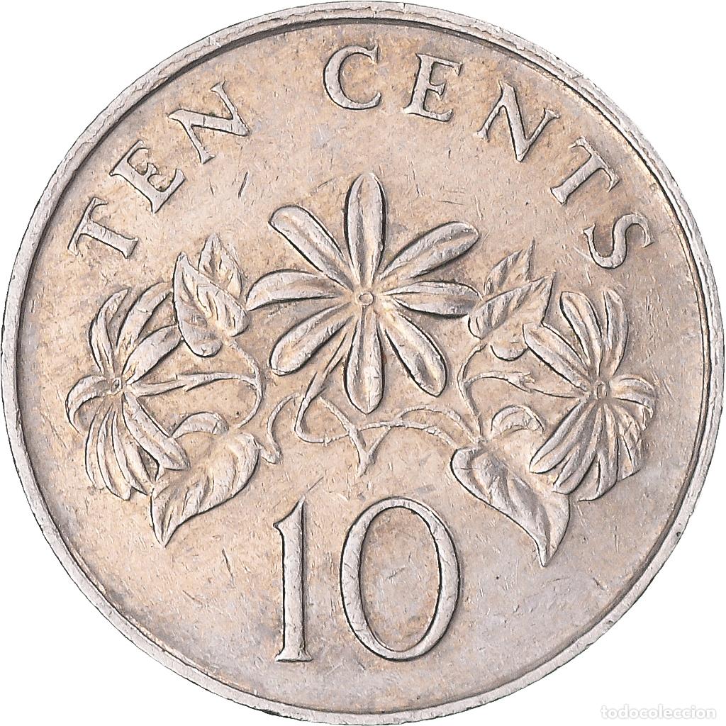 Monedas antiguas de Asia: [#1351908] Moneda, Singapur, 10 Cents, 1990 - Foto 2