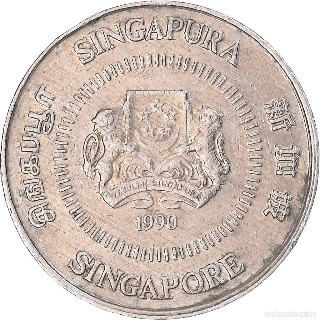 Monedas antiguas de Asia: [#1351908] Moneda, Singapur, 10 Cents, 1990 - Foto 1