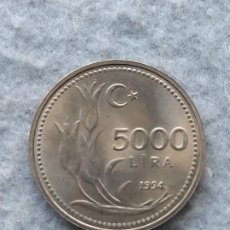 Monedas antiguas de Asia: TURQUÍA. 5.000 LIRAS. AÑO 1994. SIN CIRCULAR.