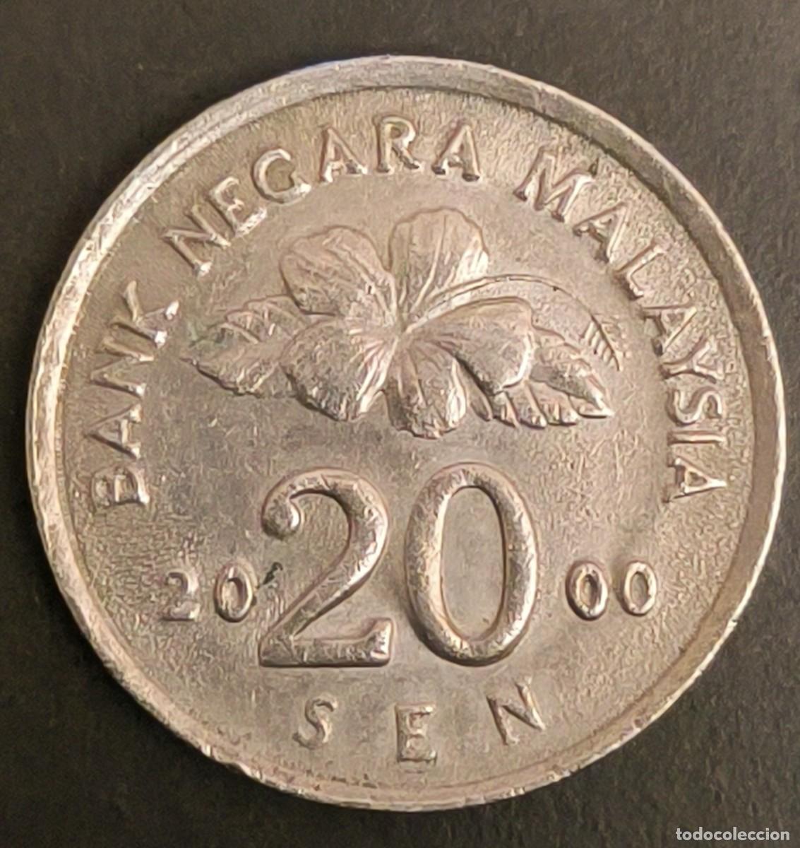 Monedas antiguas de Asia: Malasia 20 sen, 2000 - Foto 1