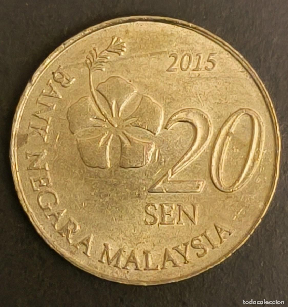 Monedas antiguas de Asia: Malasia 20 sen, 2015 - Foto 1