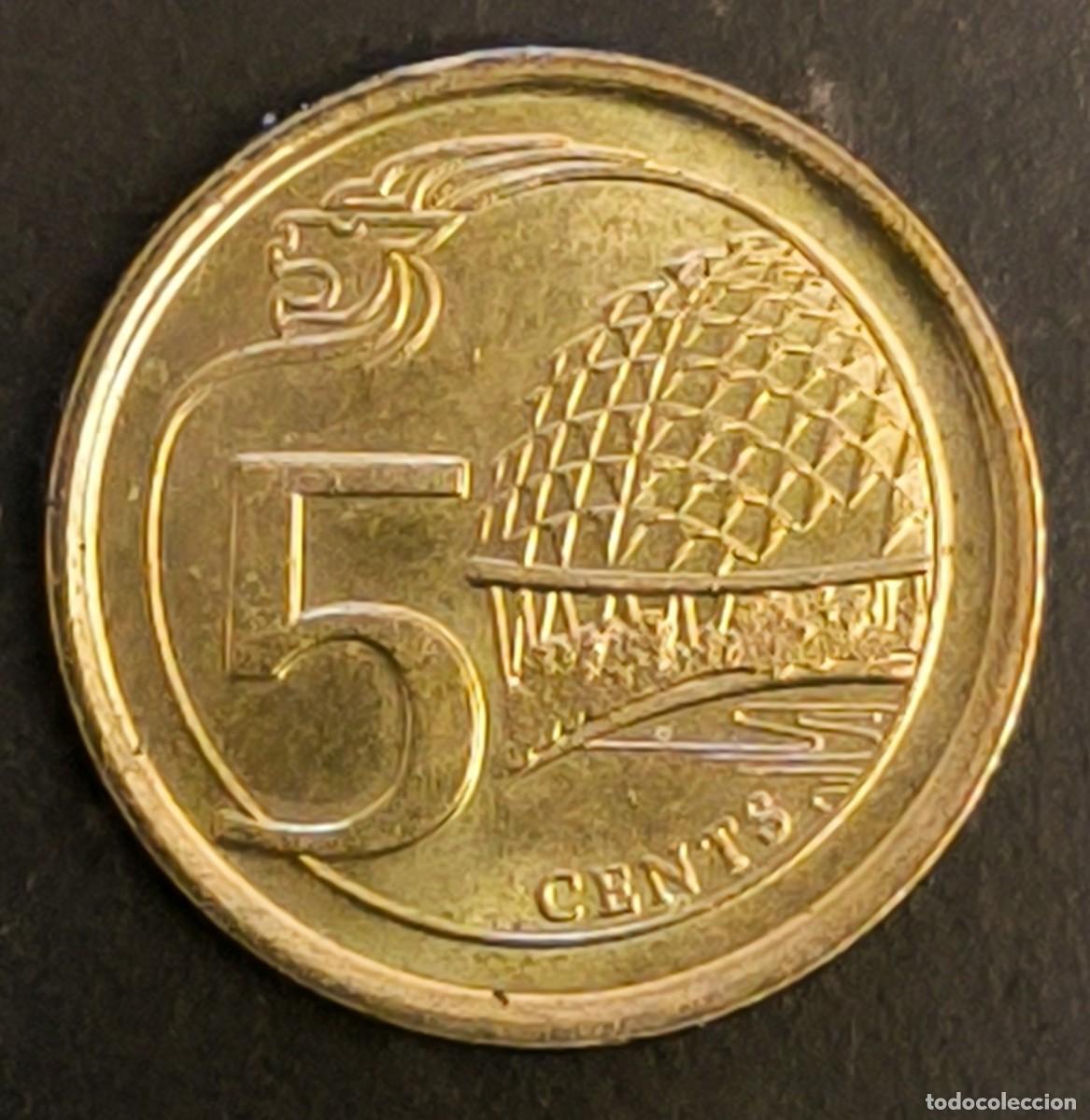 Monedas antiguas de Asia: Singapur 5 centavos, 2013 - Foto 1