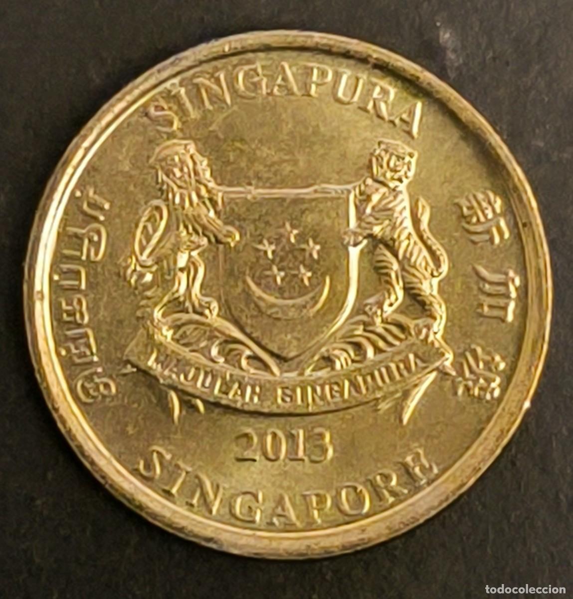 Monedas antiguas de Asia: Singapur 5 centavos, 2013 - Foto 2