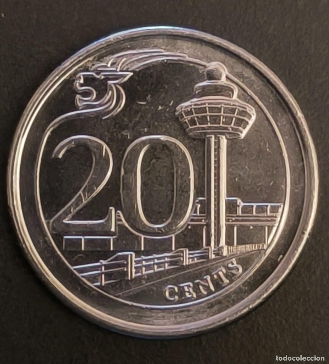 Monedas antiguas de Asia: Singapur 20 centavos, 2013 - Foto 2