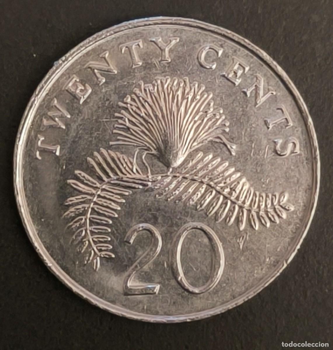 Monedas antiguas de Asia: Singapur 20 centavos, 2009 - Foto 1