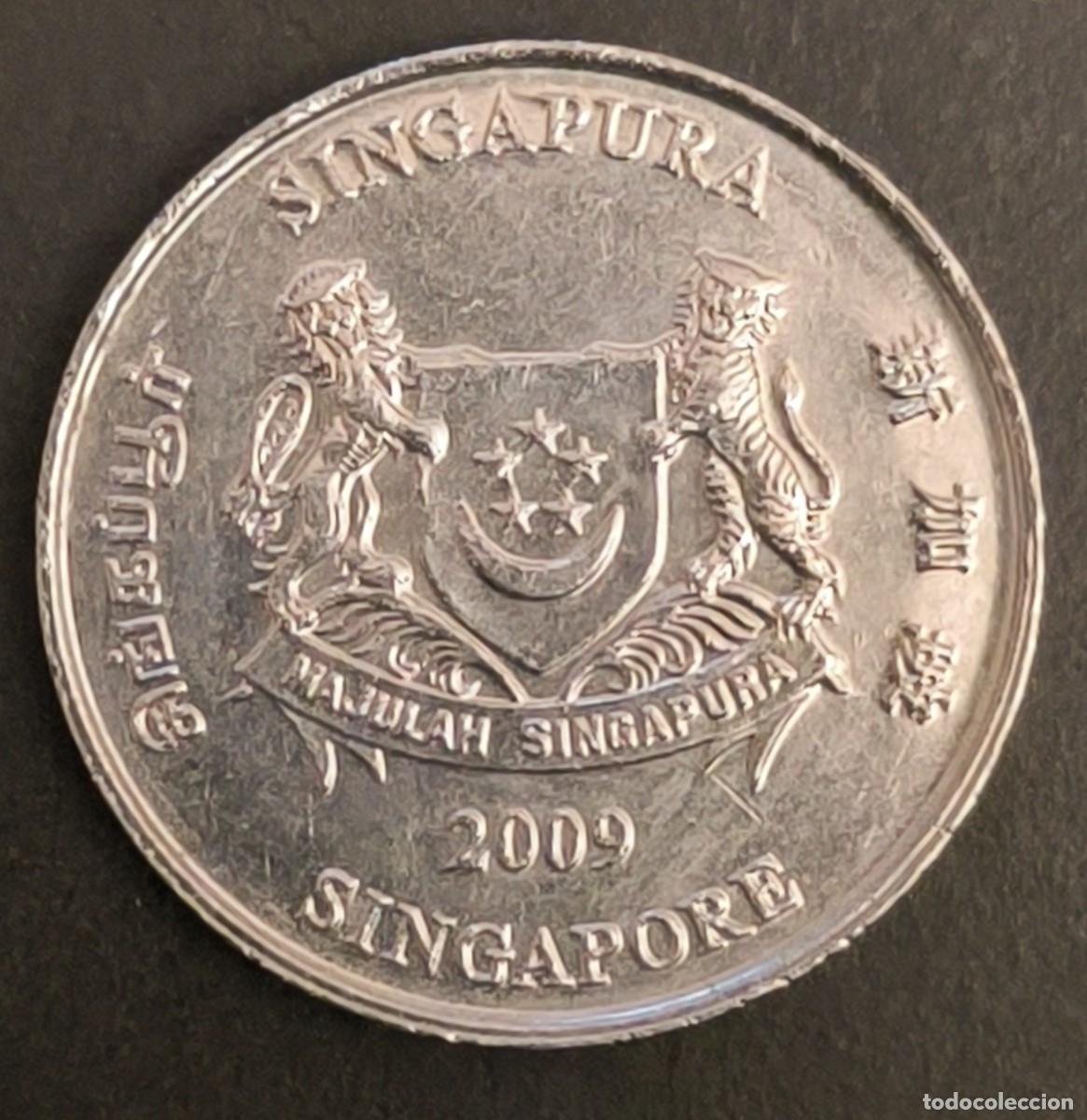 Monedas antiguas de Asia: Singapur 20 centavos, 2009 - Foto 2
