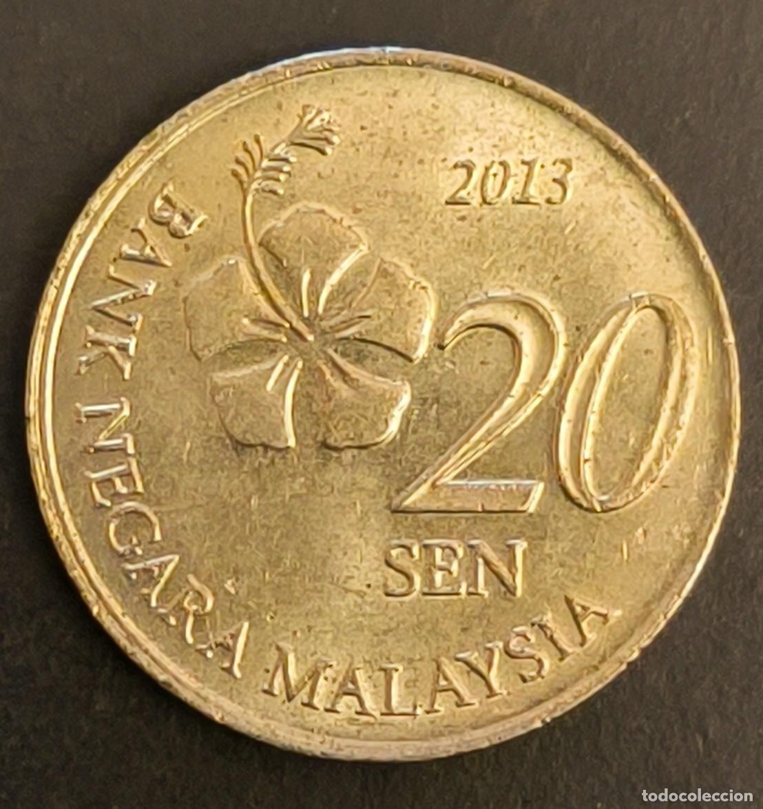 Monedas antiguas de Asia: Malasia 20 sen, 2013 - Foto 1