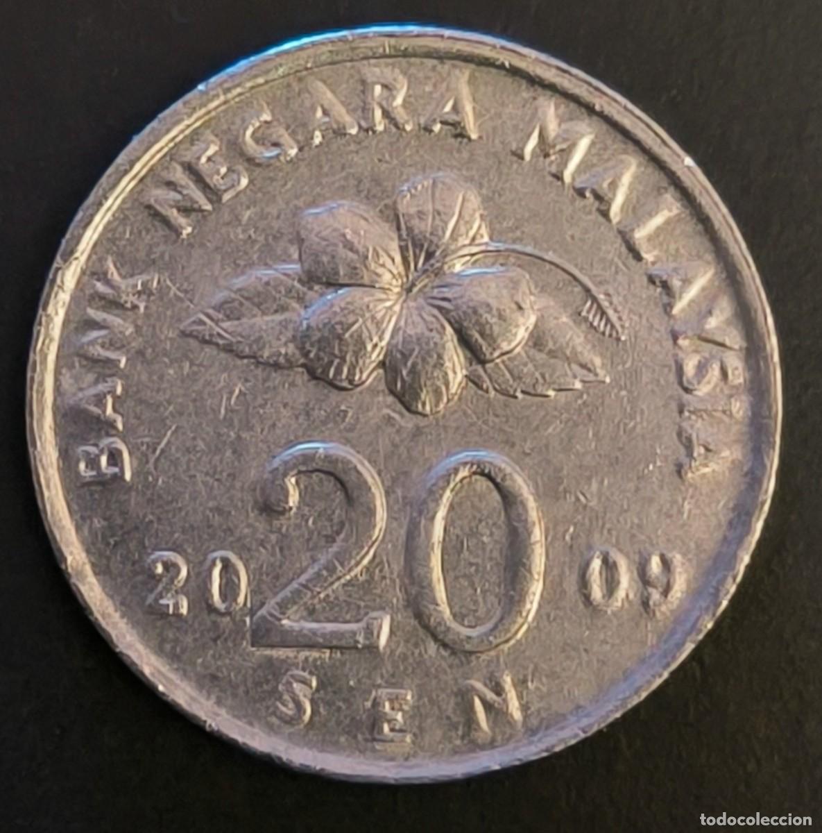 Monedas antiguas de Asia: Malasia 20 sen, 2009 - Foto 1