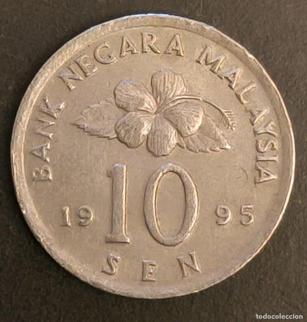 Monedas antiguas de Asia: Malasia 10 sen, 1995 - Foto 1