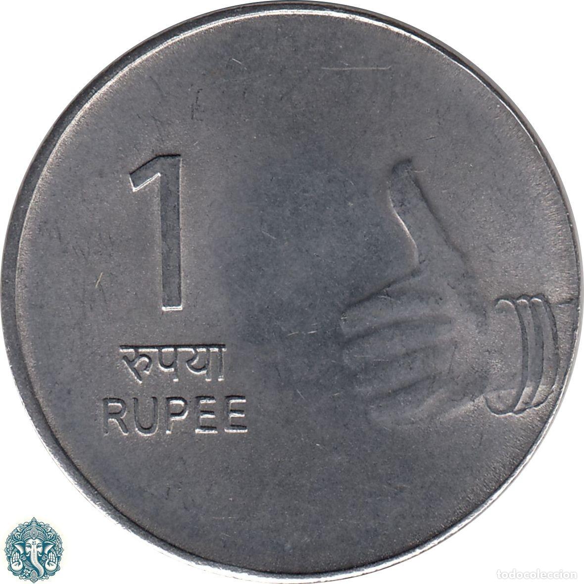 Monedas antiguas de Asia: INDIA 1 Rupia 2009 Ceca ● Noida KM#331 - Foto 1
