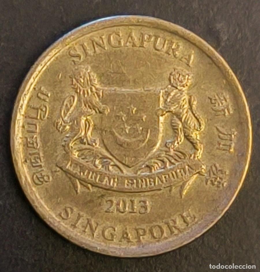 Monedas antiguas de Asia: Singapur 5 centavos, 2013 - Foto 2