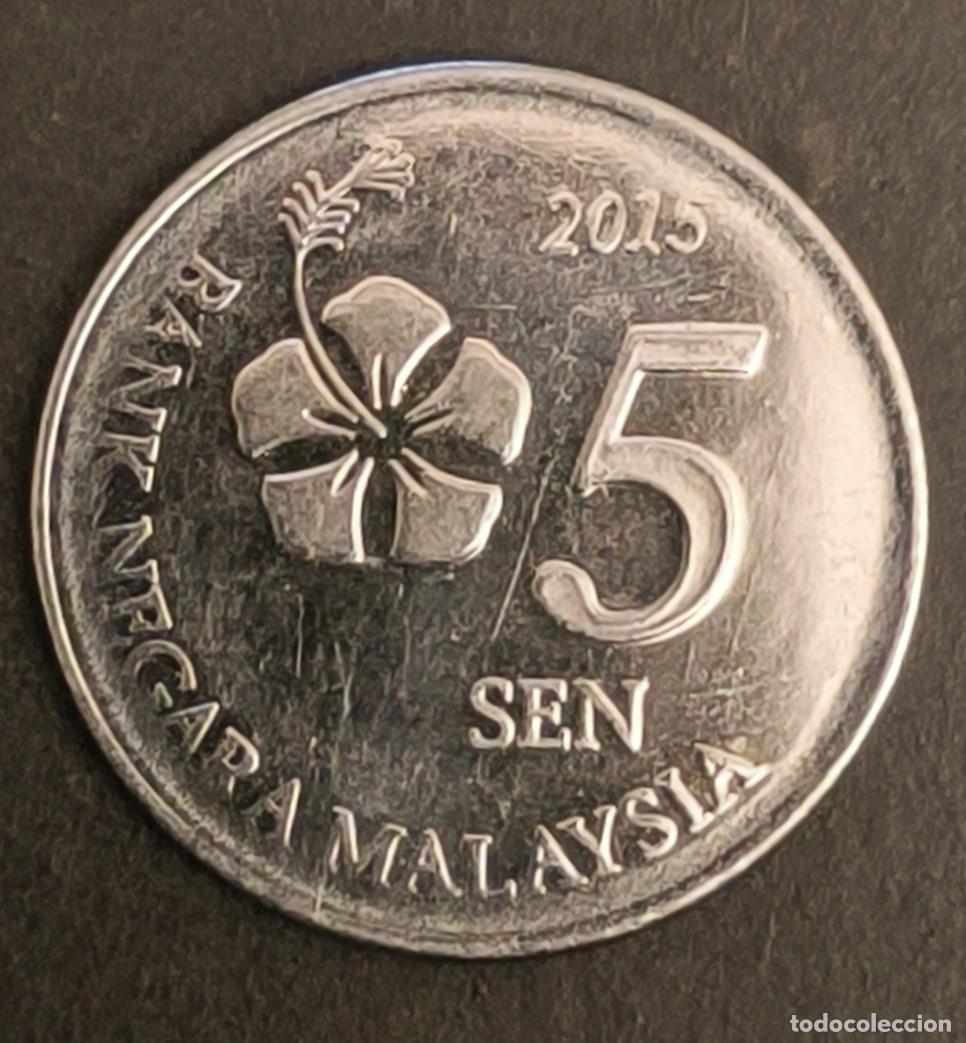 Monedas antiguas de Asia: Malasia 5 sen, 2015 - Foto 1