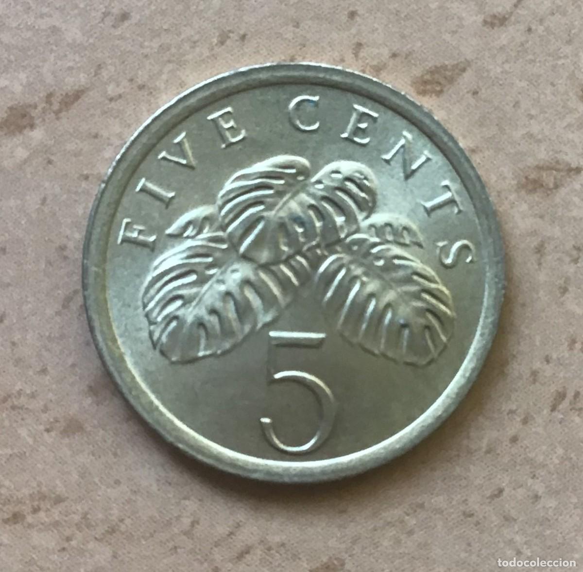 Monedas antiguas de Asia: 5 cent de Singapur. A&ntilde;o 1989 - Foto 1