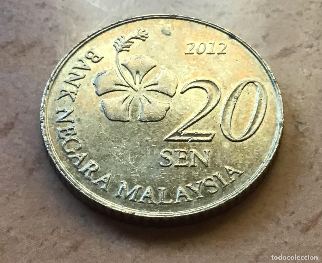 Monedas antiguas de Asia: 20 sen de Malasia. A&ntilde;o 2012 - Foto 1