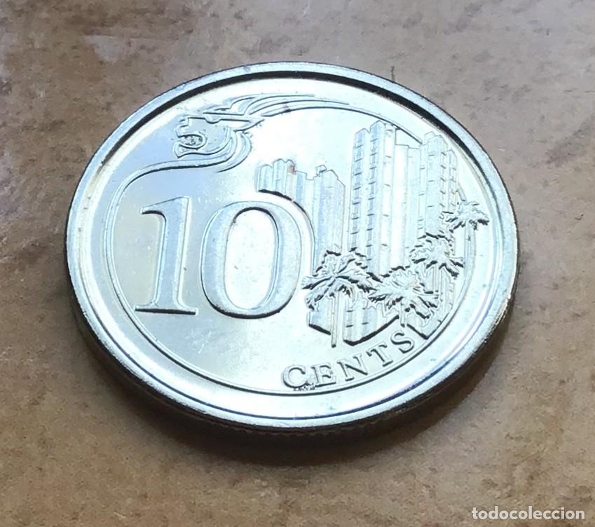 Monedas antiguas de Asia: 10 centavos de Singapur. A&ntilde;o 2014 - Foto 1