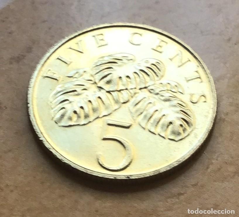 Monedas antiguas de Asia: 5 centavos de Singapur. A&ntilde;o 1995 - Foto 2
