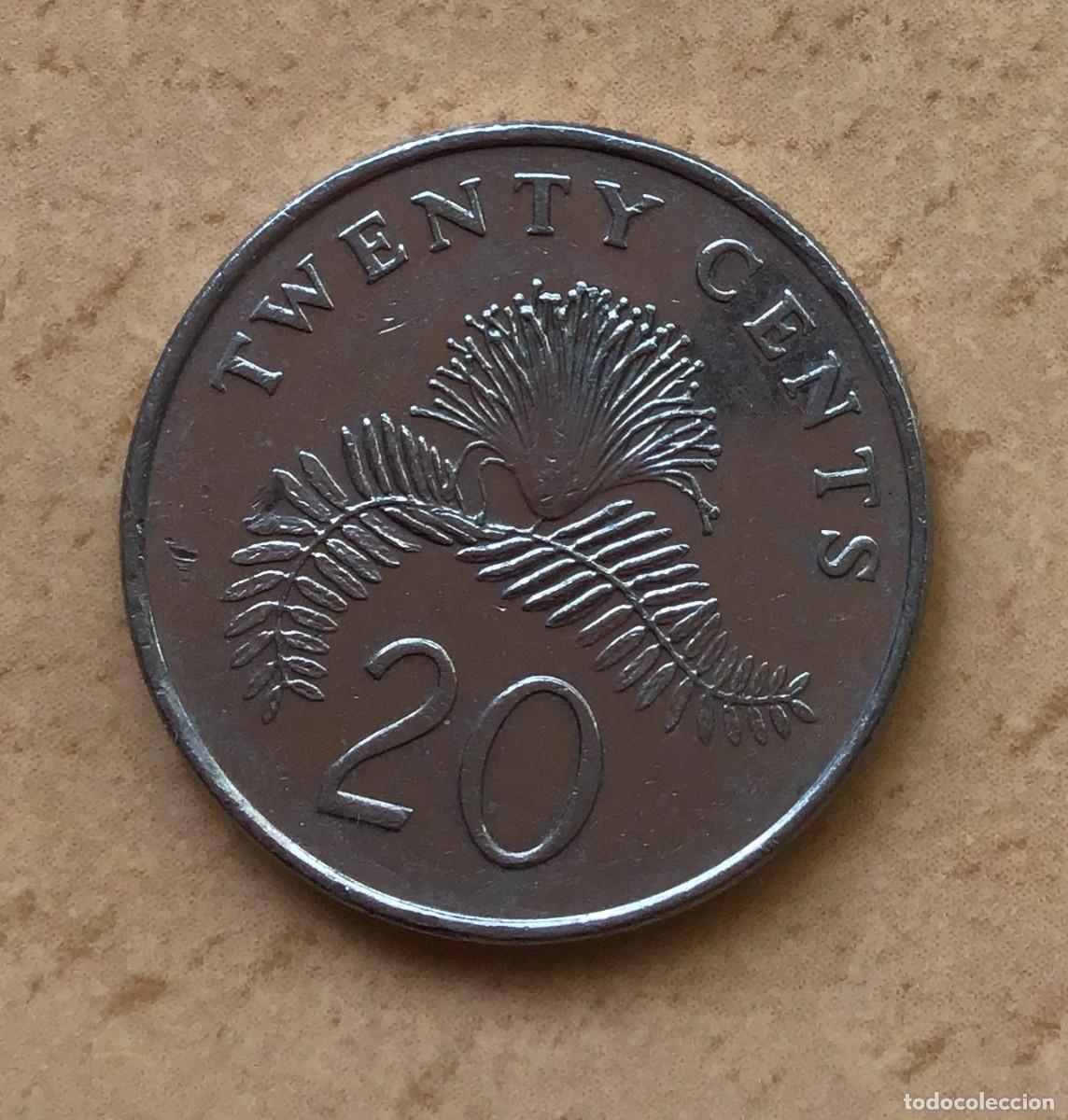 Monedas antiguas de Asia: 20 centavos de Singapur. A&ntilde;o 1997 - Foto 1