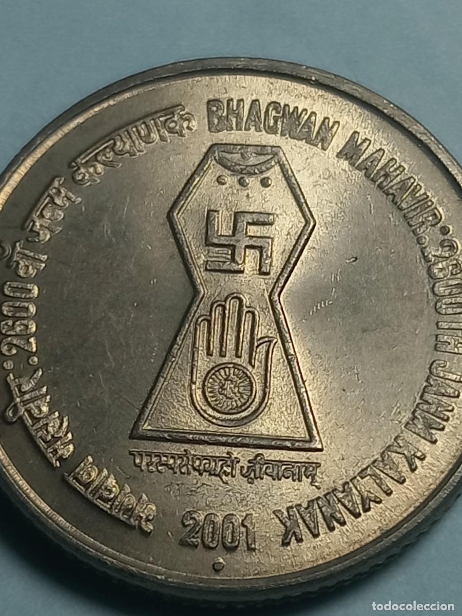 Monedas antiguas de Asia: INDIA - 5 RUPIAS 2001 - Bhagwan Mahavir - KM304