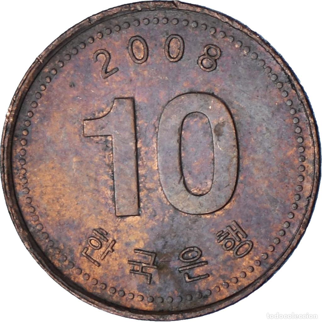 Monedas antiguas de Asia: [#1379743] COREA DEL SUR, 10 Won, 2008 - Foto 2