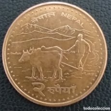 Monedas antiguas de Asia: NEPAL 2 RUPIAH