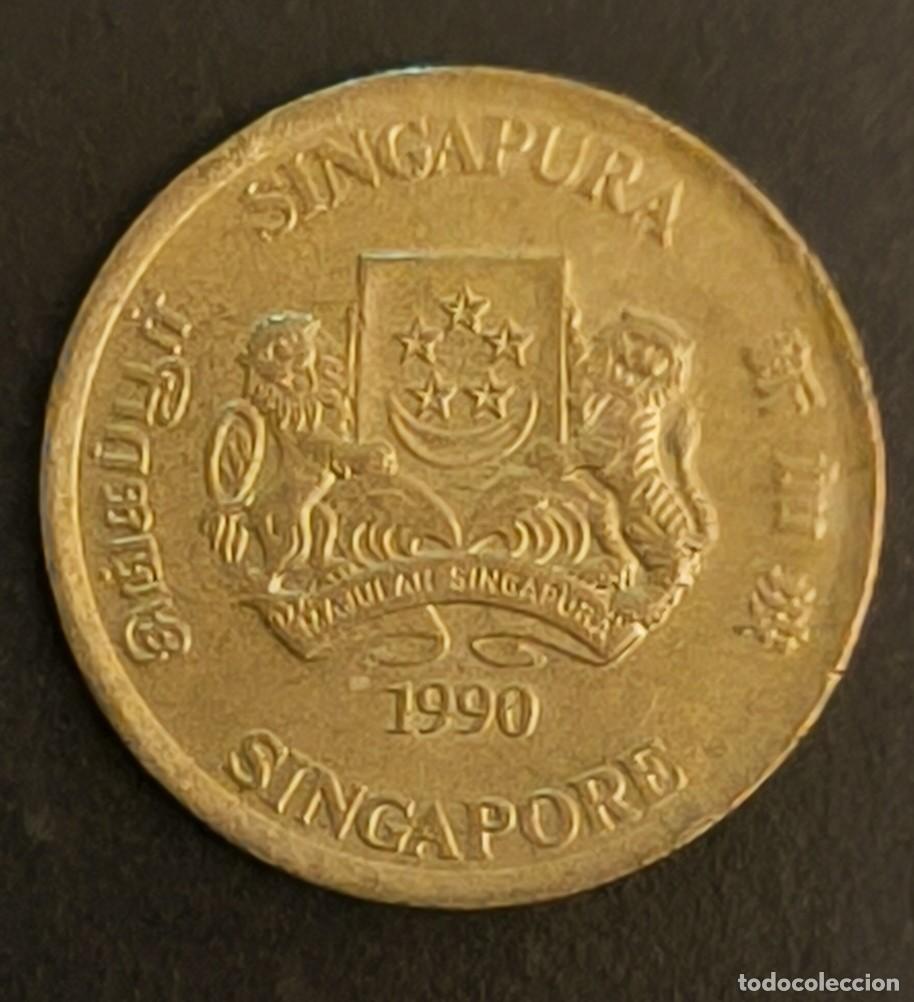 Monedas antiguas de Asia: Singapur 5 centavos, 1990 - Foto 1