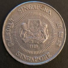 Monedas antiguas de Asia: SINGAPUR 10 CENTAVOS, 1989