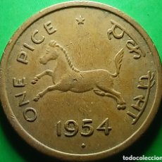 Monedas antiguas de Asia: INDIA ONE PICE 1954 BRONCE KM#1 / CECA BOMBAY