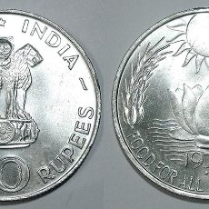 Monedas antiguas de Asia: INDIA - 10 RUPIAS - 1970 - PLATA - ESCASA