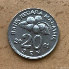 Monedas antiguas de Asia: 20 SEN DE MALASIA. AÑO 2001