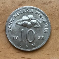 Monedas antiguas de Asia: 10 SEN DE MALASIA. AÑO 1992